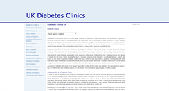 Desktop Screenshot of diabetesclinics.co.uk