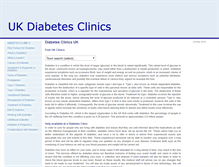 Tablet Screenshot of diabetesclinics.co.uk